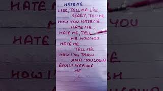 🖤 Hate me Ellie Goulding x JuiceWRLD🤍lyrics shorts [upl. by Lontson244]