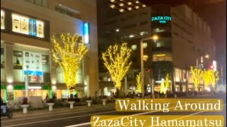 Vlog 580  Living in Japan  Night View Of ZazaCity Hamamatsu City [upl. by Anoirtac]