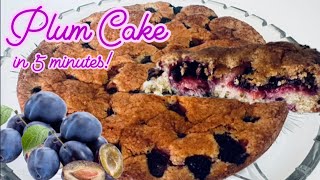 Try it How to Bake the Very Tasty Summer PLUM CAKE in 5 Minutes [upl. by Trammel288]