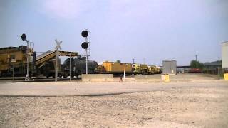 BNSF 9315 SD70ACe pulls a ballest work train at Santa Fe Junction 7613 [upl. by Judith530]