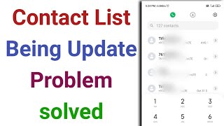 Redmi Phone Contact List Being Updated Problem  How To Solve Contact List Being Update Problem [upl. by Tsnre]