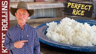 How to Cook the Perfect Rice  Quick Tips Cowboy Kent Rollins [upl. by Soisanahta]