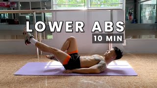 10 MINUTES LOWER ABS WORKOUT  No Equipment   KHANH BUI FITNESS [upl. by Odnolor]