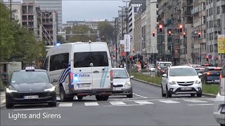 Emergency vehicles chaos responds in Brussels 2112024 [upl. by Ethelbert]