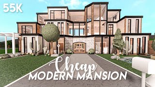 Cheap modern mansion  Bloxburg build [upl. by Mencher]