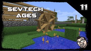 Sevtech Ages Minecraft EP11  Better With Mods Water Wheel [upl. by Atlas156]