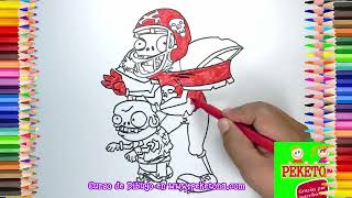 Dibujo de Plantas y Zombies  aprender a realizar dibujo facil [upl. by Calen]