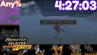 Monster Hunter Freedom Unite  Any Granny Speedrun  42703 [upl. by Imar]