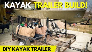 New Kayak Trailer  Utility Trailer Conversion [upl. by Enieledam786]