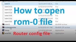 How to read rom0 file to Hack Router login Paasword [upl. by Anelhtac629]