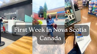 My First Week in Canada Nova Scotia 🇨🇦  SIN Bank account new sim shopping amp more [upl. by Annael]