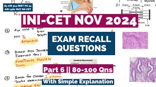 INICET RECALL NOV 2024 PART 6  Qns 80 to 100 With Simple Answers in 7 Minutes inicet [upl. by Sivram]