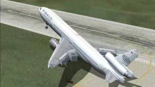 World Airways Flight 2728 quotCrash On Landingquot FS2004 [upl. by Ellehsor]