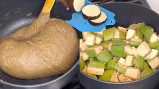 How to make plantain amp yam fufu in two ways Best fufu recipe from scratch [upl. by Dnomsad813]