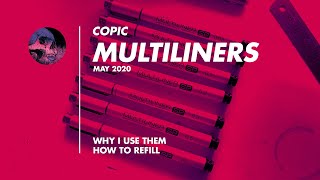 Copic Multiliners  Refilling and Information [upl. by Marx]