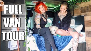 TOUR of Stephis CUSTOM VAN for female travel [upl. by Koch534]