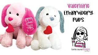 Embroider A Stuffed Animal  Valentine Dog  Embroidery for Beginners  PR1055X JANOME 500E [upl. by Gervais576]