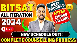 BITSAT Counselling Schedule 2024 Released 😍  BITS Pilani Cutoff 2024  BITSAT Counselling 2024 [upl. by Eelaras]