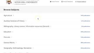 Publication Finder at Seton Hill University [upl. by Noll]