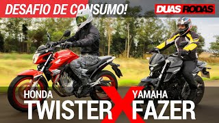 HONDA CB 250 TWISTER x YAMAHA FAZER FZ25  DESAFIO DE CONSUMO MOBIL EPISÓDIO 1 [upl. by Reese]