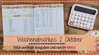 Wochenabschluss 2 Oktober🎃 Das ging ins Minus Richtig unnötige Ausgaben🎃 Geld Sparen [upl. by Iew640]