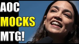 AOC Hilariously MOCKS Marjorie Greenes New Gig [upl. by Merralee982]