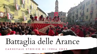 Carnevale di Ivrea  La Battaglia Delle Arance [upl. by Tuorah]