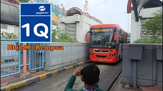 Nyobain Naik bus MiniTrans 1Q Blok M  Rempoa [upl. by Goodspeed834]