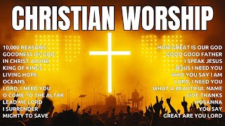 10000 Reasons Lyrics Special Hillsong Worship Songs Playlist 2025  Christian Music Playlist [upl. by Revert469]