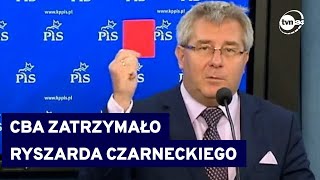 CBA zatrzymało Ryszarda Czarneckiego W tle Uzbekistan i afera w Collegium Humanum TVN24 [upl. by Udele]