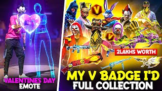 💥 Valentines Day Duo Emote 😮 My New V Badge Id 2 lakh Worth Full Collection FreeFireIndia [upl. by Briney211]