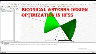 biconical 1×1 antenna array operating at 08GHz09GHz24GHz38GHz58GHz in hfss [upl. by Schuh]