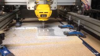 ShapeOko 1 cutting 14quot Aluminum [upl. by Acenahs583]