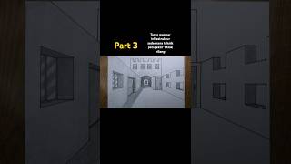 tutorial gambar perspektif 1 titik  gambar infrastruktur sederhana youtubeshort  PART 3 [upl. by Pritchett]