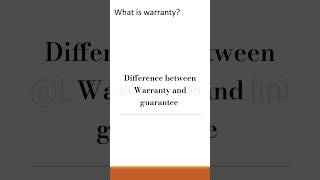 Warranty and Guarantee warranty gurantee shorts gk gkfacts gkfacts [upl. by Amled]