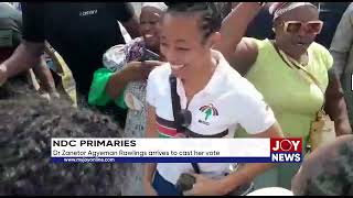 NDC primaries Dr Zanetor Agyeman Rawlings arrives at Klottey Korle Constituency to cast her vote [upl. by Odella456]