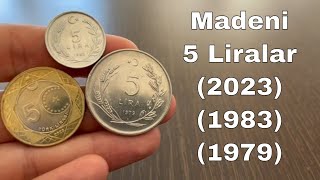 Madeni 5 Liralar 2023 1983 1979  Nümismatik TV [upl. by Major655]