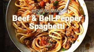 Beef and Bell Pepper Spaghetti [upl. by Ahtanaram]