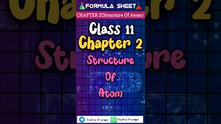 Class 11 Chemistry Formula Sheet  Chapter 2 Structure of Atoms  CBSE NCERT Shorts [upl. by Jerz54]