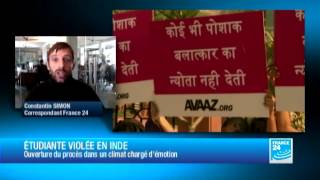 Inde  ouverture à New Delhi du procès des agresseurs de létudiante violée [upl. by Atiekan]