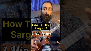 Sargam on Ukulele  1 min ukulele tutorial on Sa re ga ma shorts [upl. by Adehsar]