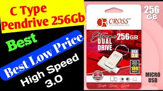 Type C Pendrive Low Price 256GB CROSS Pendrive 256gbpendrive Type C pendrive kanhaiyasir [upl. by Trout]