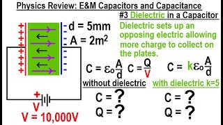 Physics Review EampM Capacitors and Capacitance 3 Dielectric In A Capacitor [upl. by Eineg]