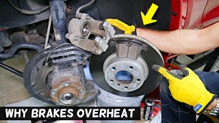 WHY BRAKES OVERHEAT ON A CAR [upl. by Nabetse]