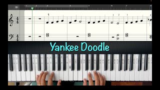 Yankee Doodle  Sheet Music  Piano [upl. by Mozelle38]