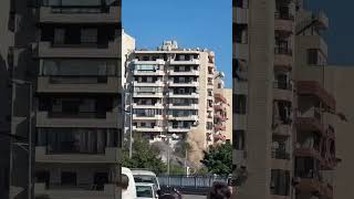 Israel bombs a civilian building in central Beirut Lebanon [upl. by Farlee785]