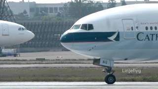 Cathay Pacific Airways at RCTPATC [upl. by Aihsrop688]