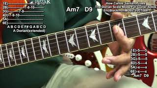 How Carlos Santana Uses The Dorian Scale Mode To Play Guitar Solos Oye Como Va EricBlackmonGuitar [upl. by Dinsdale67]