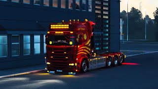 ETS2  Truck build  Scania RJL hooklift with crane [upl. by Ardolino]