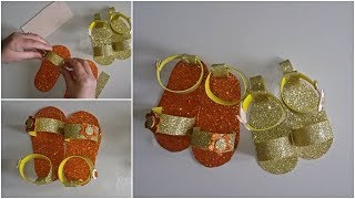 DIY Glitter Foam Slippers  Fun Activity to Do at Home With the Kids [upl. by Evelyn]